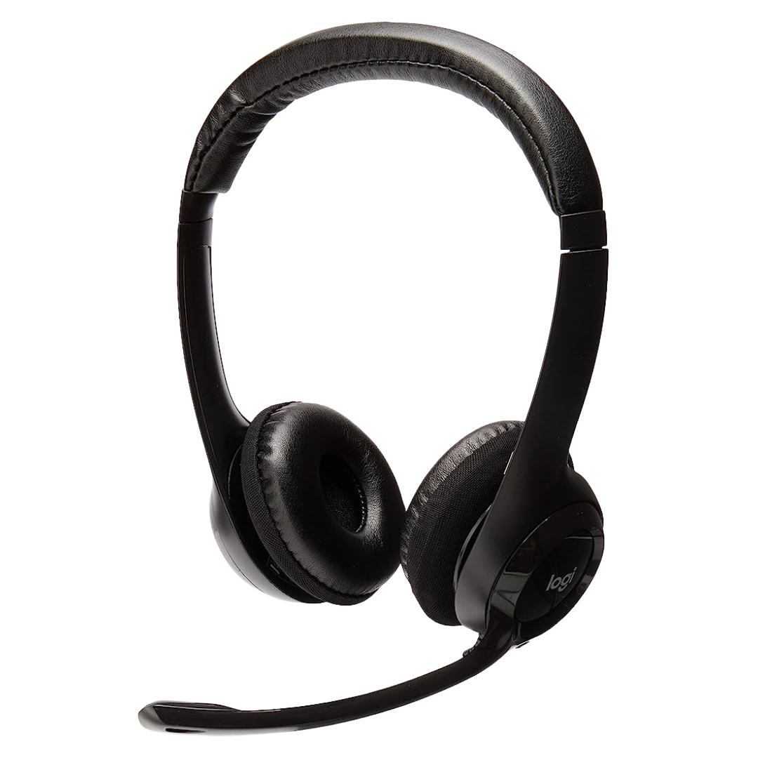 HEADSET LOGITECH H390 AUDIO DIGITAL COURO USB PRETO